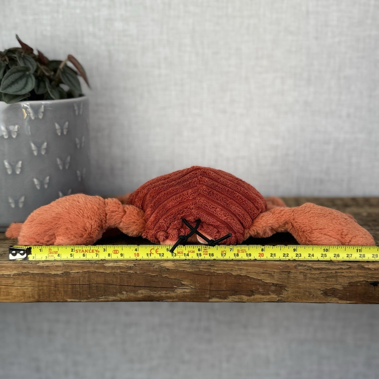 Jellycat Small Crispin Crab Soft Toy - Red Sea Crab Soft Plush Beanie 12”