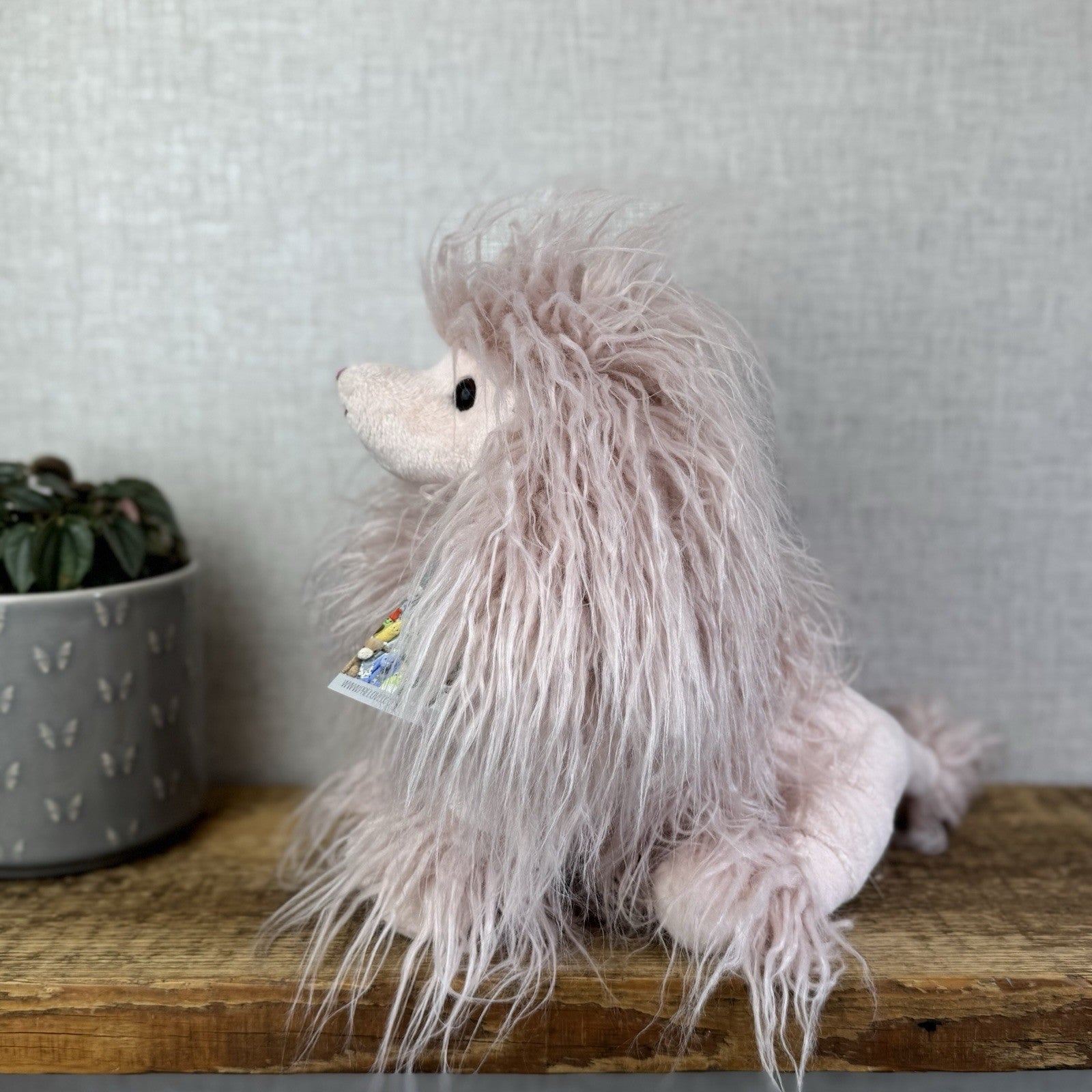 Bukowski Bears Princess Poddle - Pink Long Hair Fluffy Poodle Soft Toy Beanie