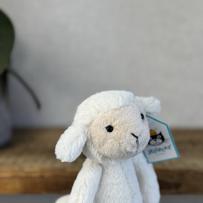 Jellycat Small Bashful Lamb Soft Toy Sheep New With Tags Cream Beanie 8” Tags