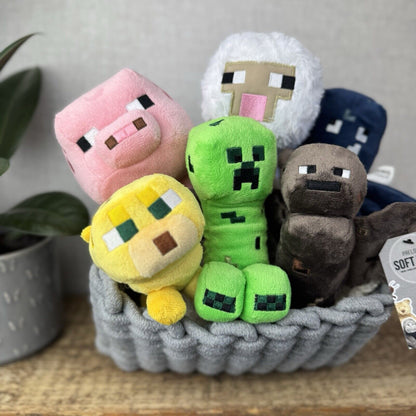 Minecraft Muji 2014 Soft Toy Bundle - Creeper, Pig, Bat, Sheep, Cheetah, Octopus