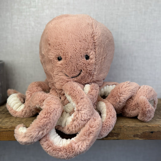 Jellycat Large Odell Octopus - Peach Large Octopus Beanie Retired Pink 20”
