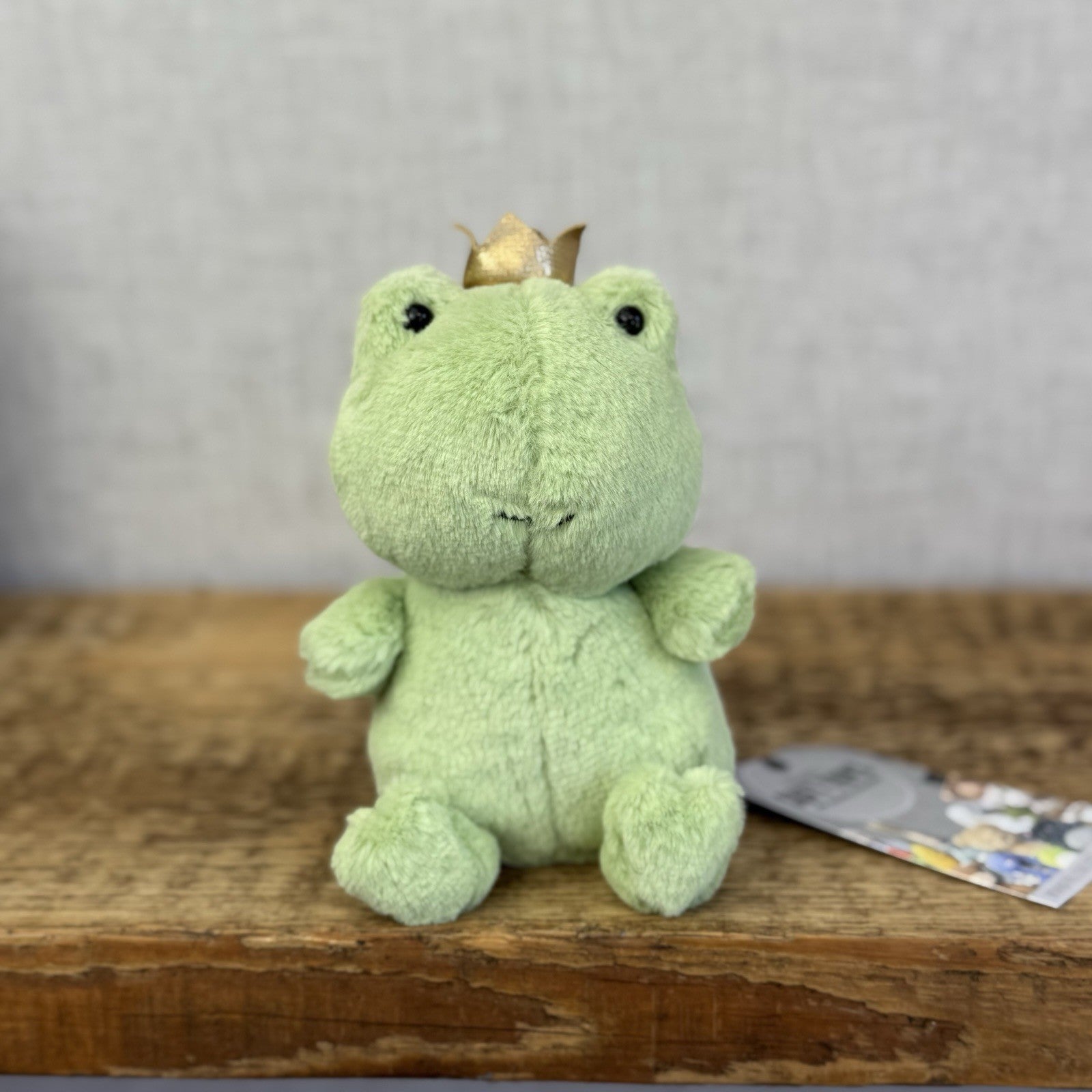 Jellycat Crowning Croaker Frog - Miniature Green Frog With Crown Soft Toy NWOT
