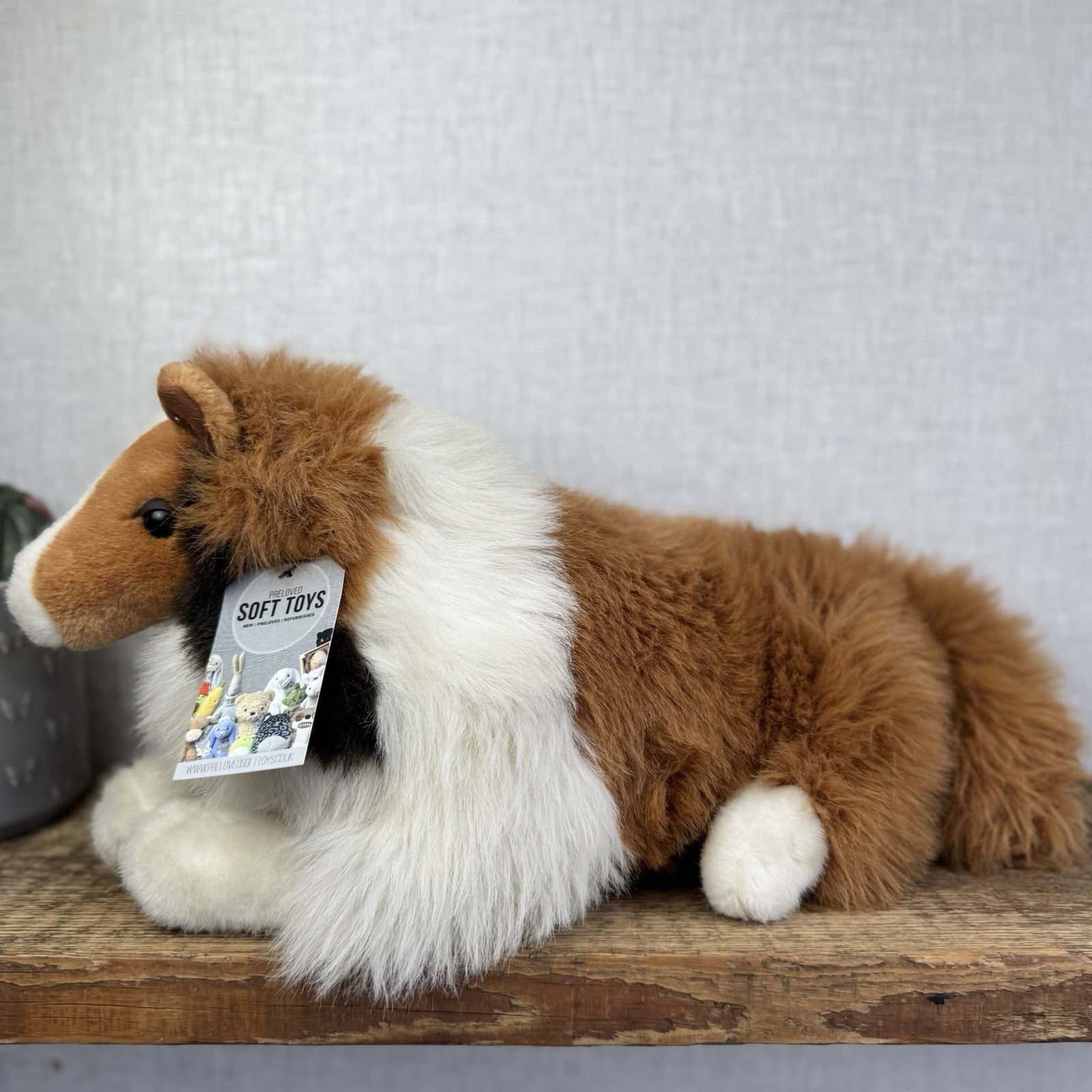 Chosun Vintage Realistic Rough Collie/Shetland Sheepdog Realistic Dog Plush 15"