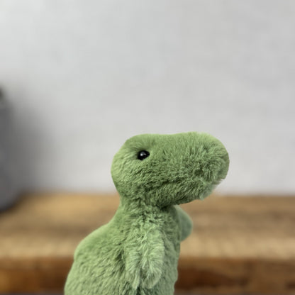 Jellycat Mini Fossily T-rex - Tiny Dinosaur Beanie Plush Retired Mini Dino 6"