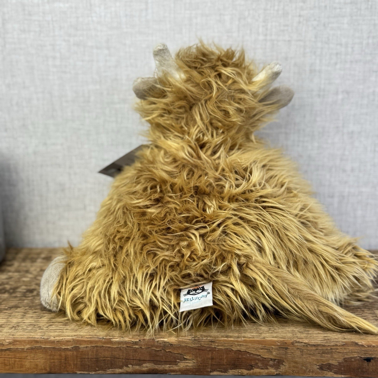 Jellycat Medium Truffles Highland Cow - Orange Fluffy Pillow Vintage Plush 14”