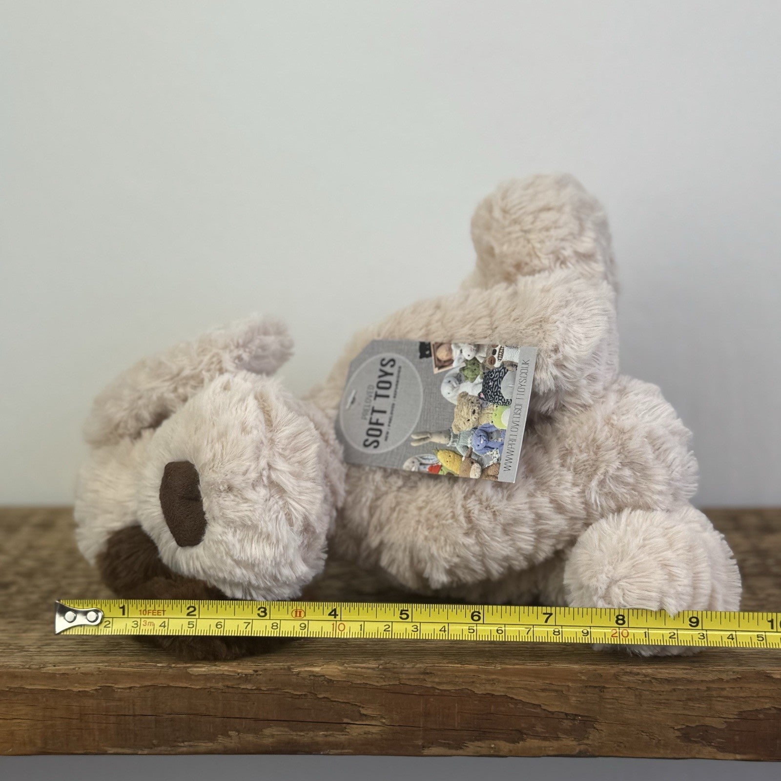 Jellycat Fuddlewuddle Brown Patch Puppy Medium - Light Brown Beige Rare 8"