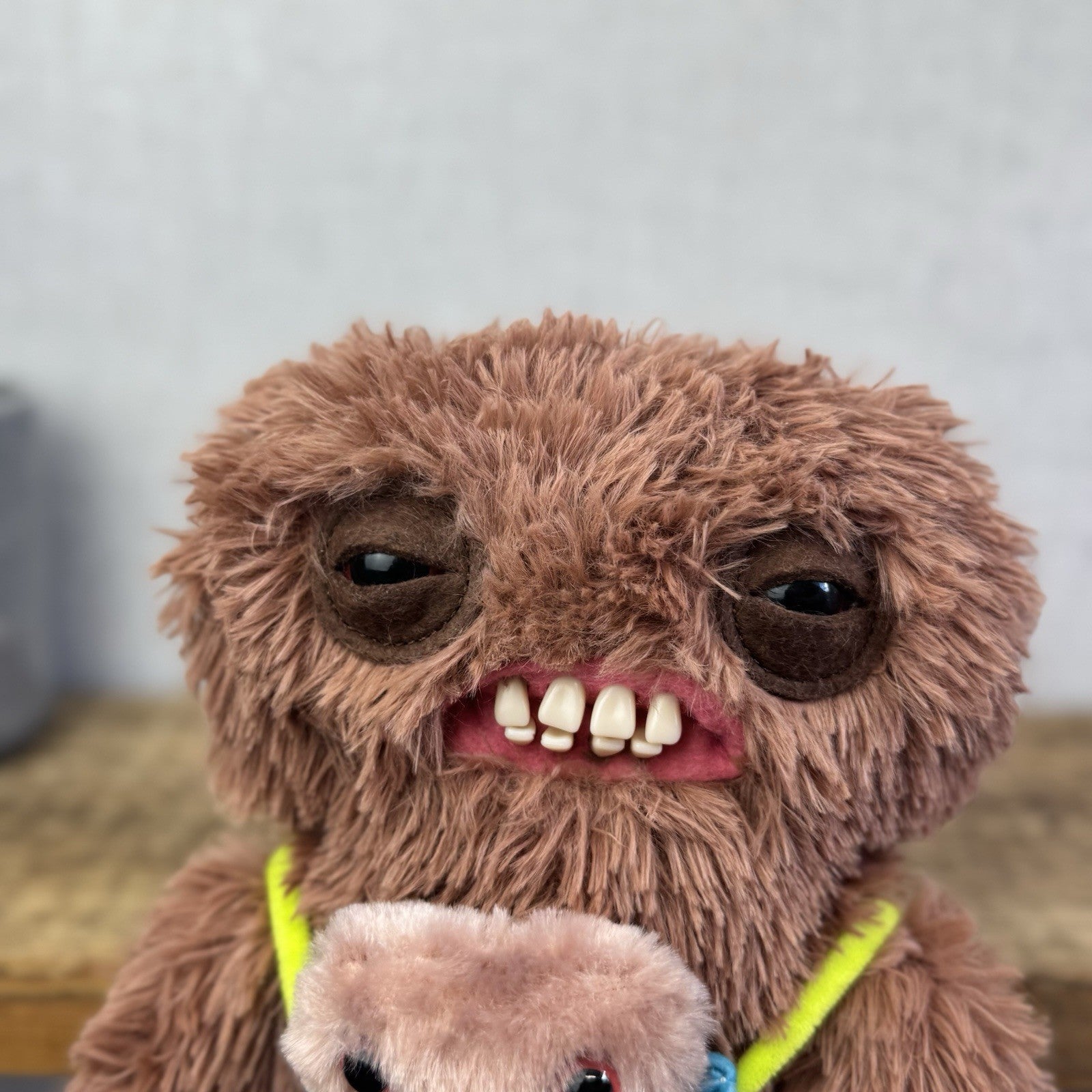 Fuggler Double Trouble - Squidge & Baby Brown Fluffy Funny Ugly Monster Rare