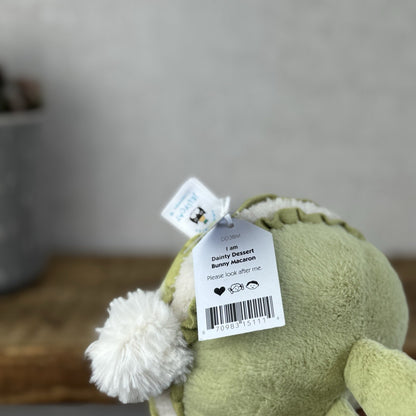 Jellycat Dainty Dessert Bunny Macaron - Green Bunny Amuseable New With Tags 5”