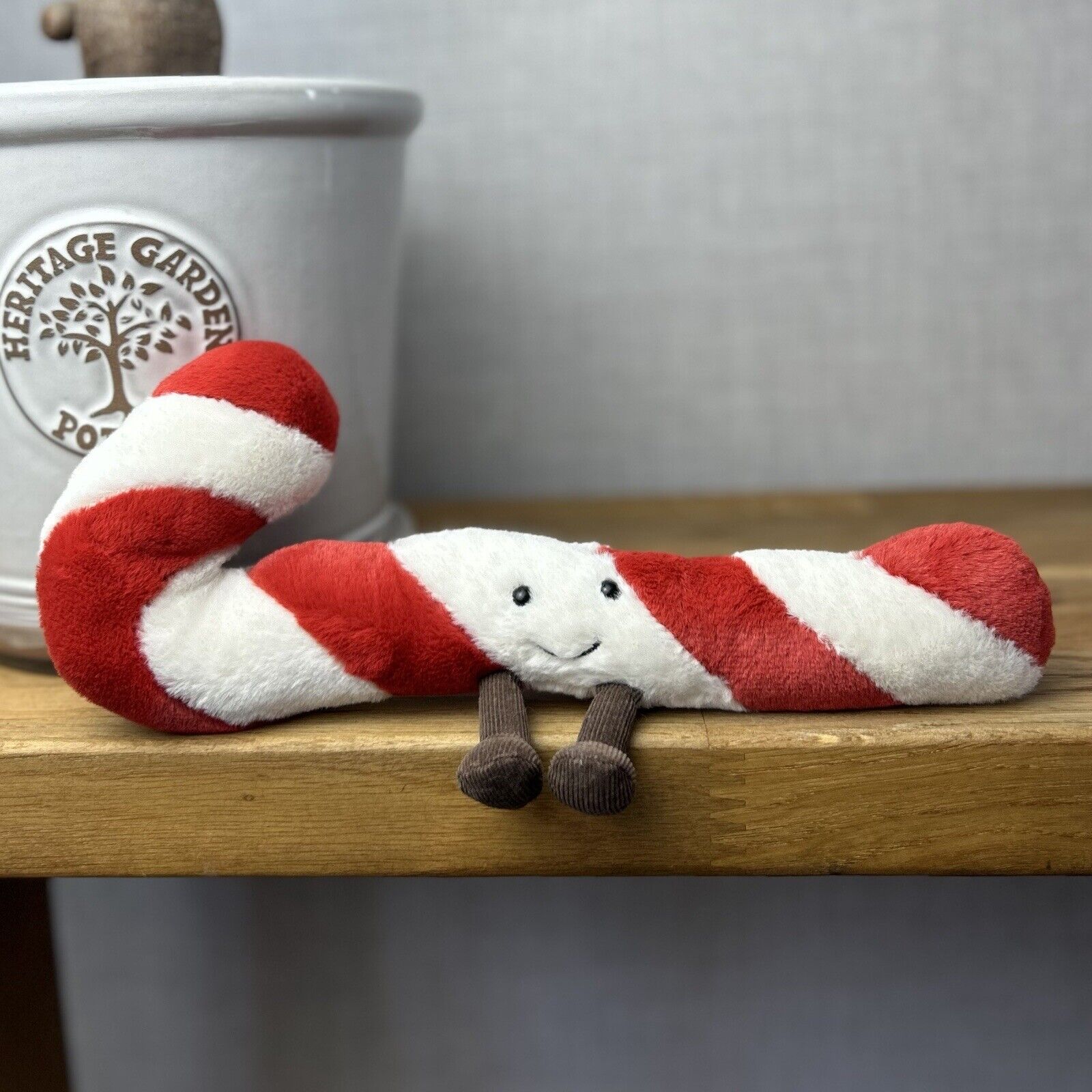 Jellycat Amusable Candy Cane - Christmas Soft Toy - Candy Cane Plush Teddy 12"