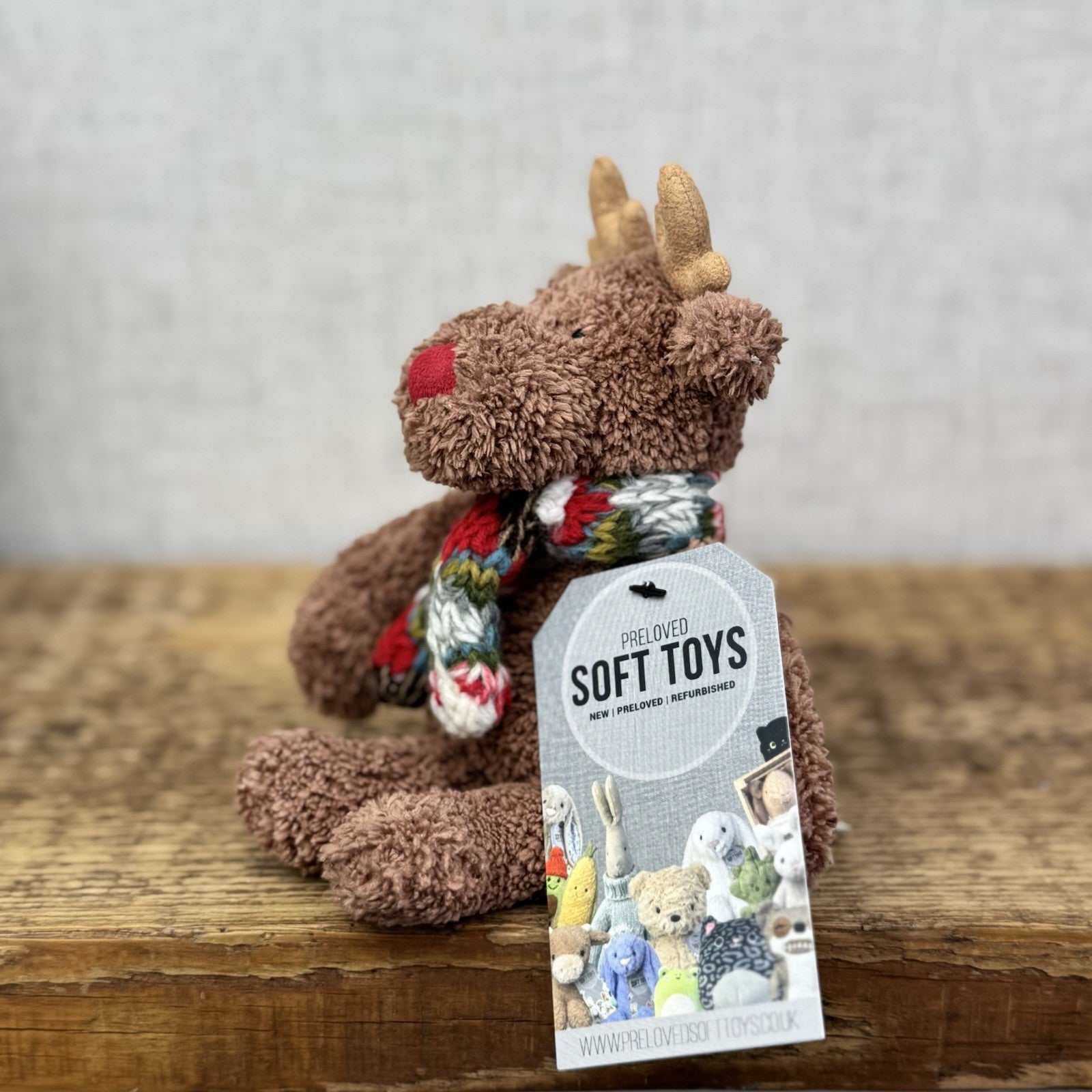 John Lewis Christmas Mini Cozy Reindeer - Knitted Jumper (Jellycat Collab)