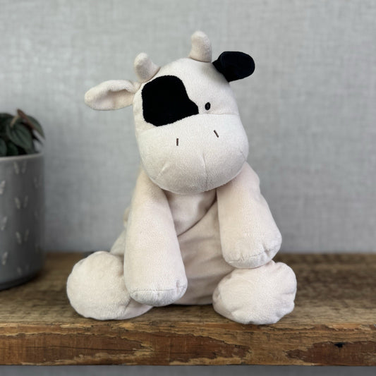 Jellycat Dozy Dou Cow - Floppy Beanie Cow Plush Retired Cream/Black 12"