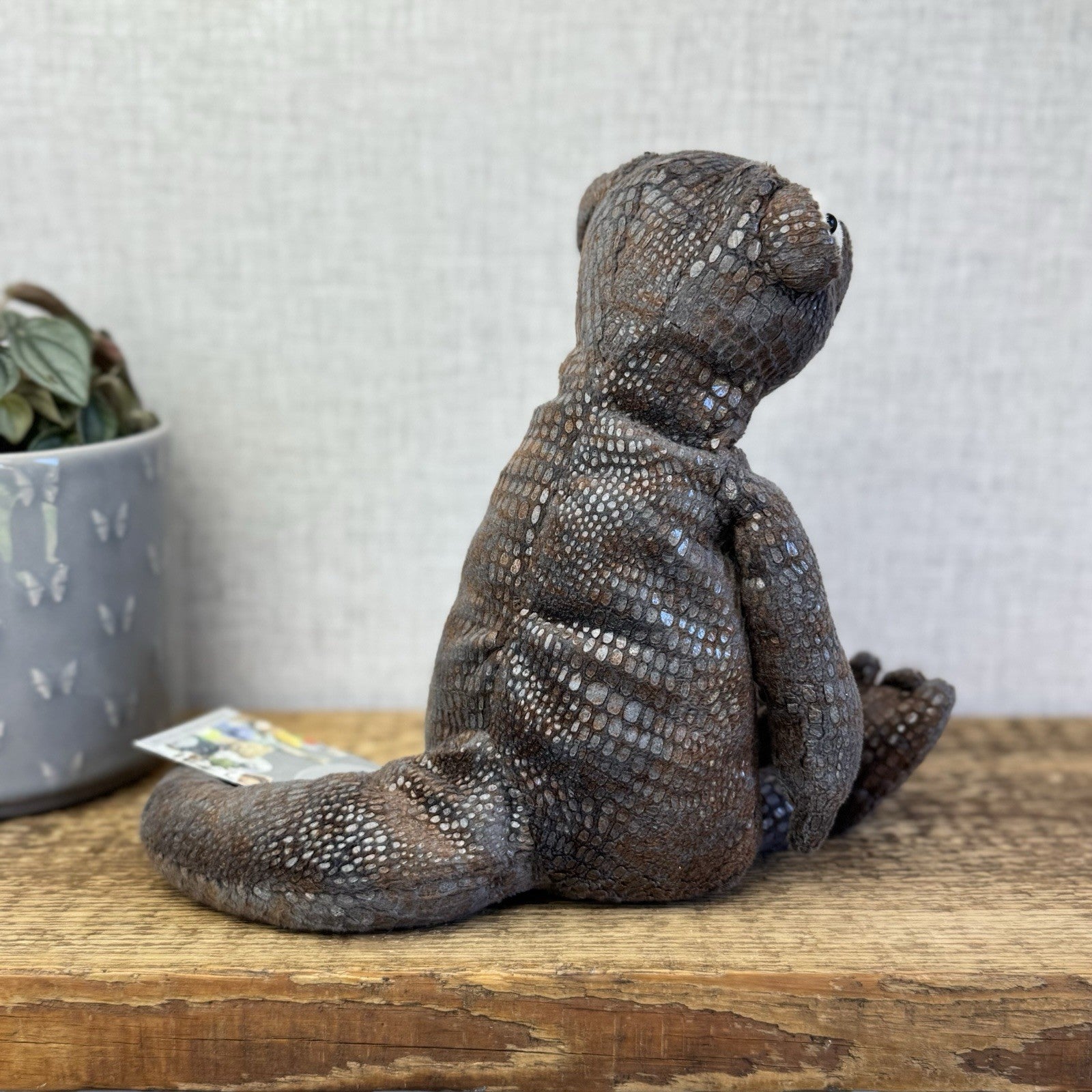 Jellycat Kenny Komodo Dragon - Grey Lizard Retired Medium Brown/grey NWOT 12"