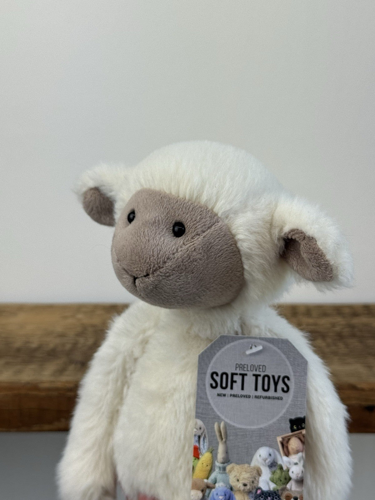 Jellycat Sweetie Lamb - Medium Fluffy Beige Face Lamb Retired/Rare 12"