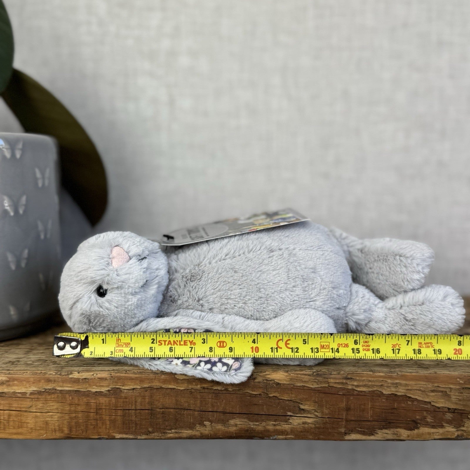 Jellycat Small Silver Blossom Bloom - Silver Bunny Floral Ears & Feet Small 8”