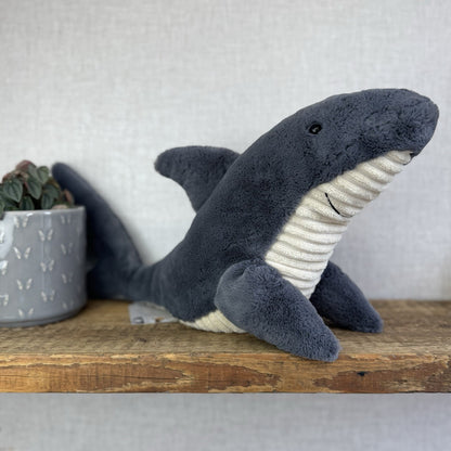 Jellycat Shadow Shark Grey - Large Beanie Shark Retired Dark Grey Rare 16"