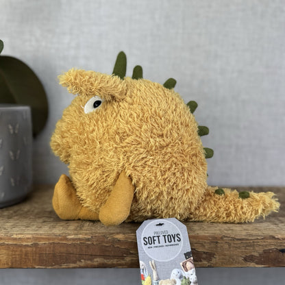 Jellycat Jubjub Yonnie - Yellow Curly Fur Alien Soft Toy - Monster/Alien 9”