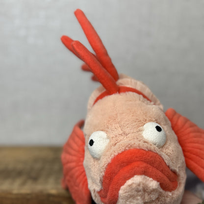 Jellycat Lois Lionfish - Retired Orange Fish Soft Toy Beanie Plush Tropical Fish