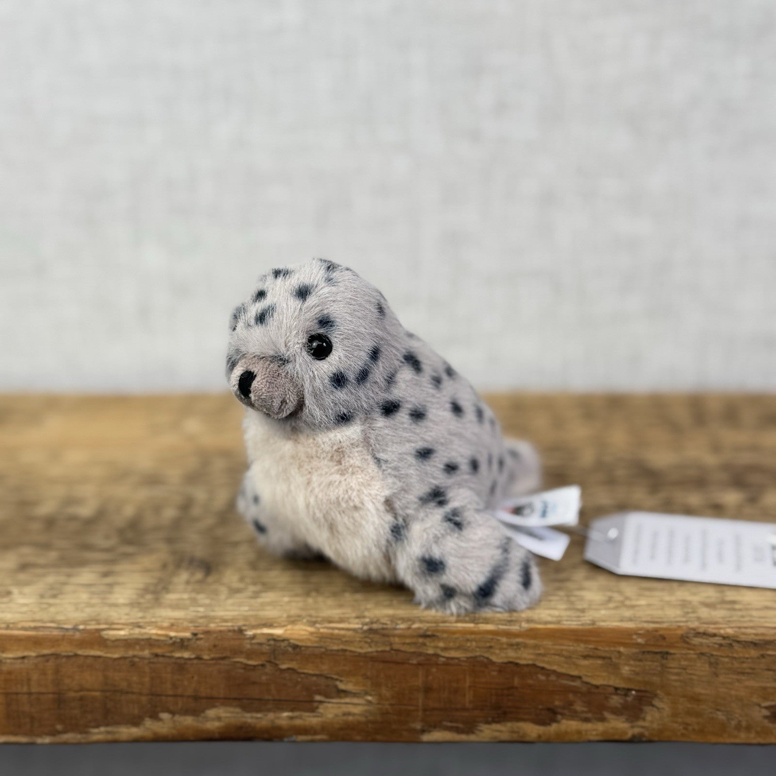 Jellycat Nauticool Spotty Seal - Tiny Fluffy Grey Seal Soft Beanie Pocket Pal