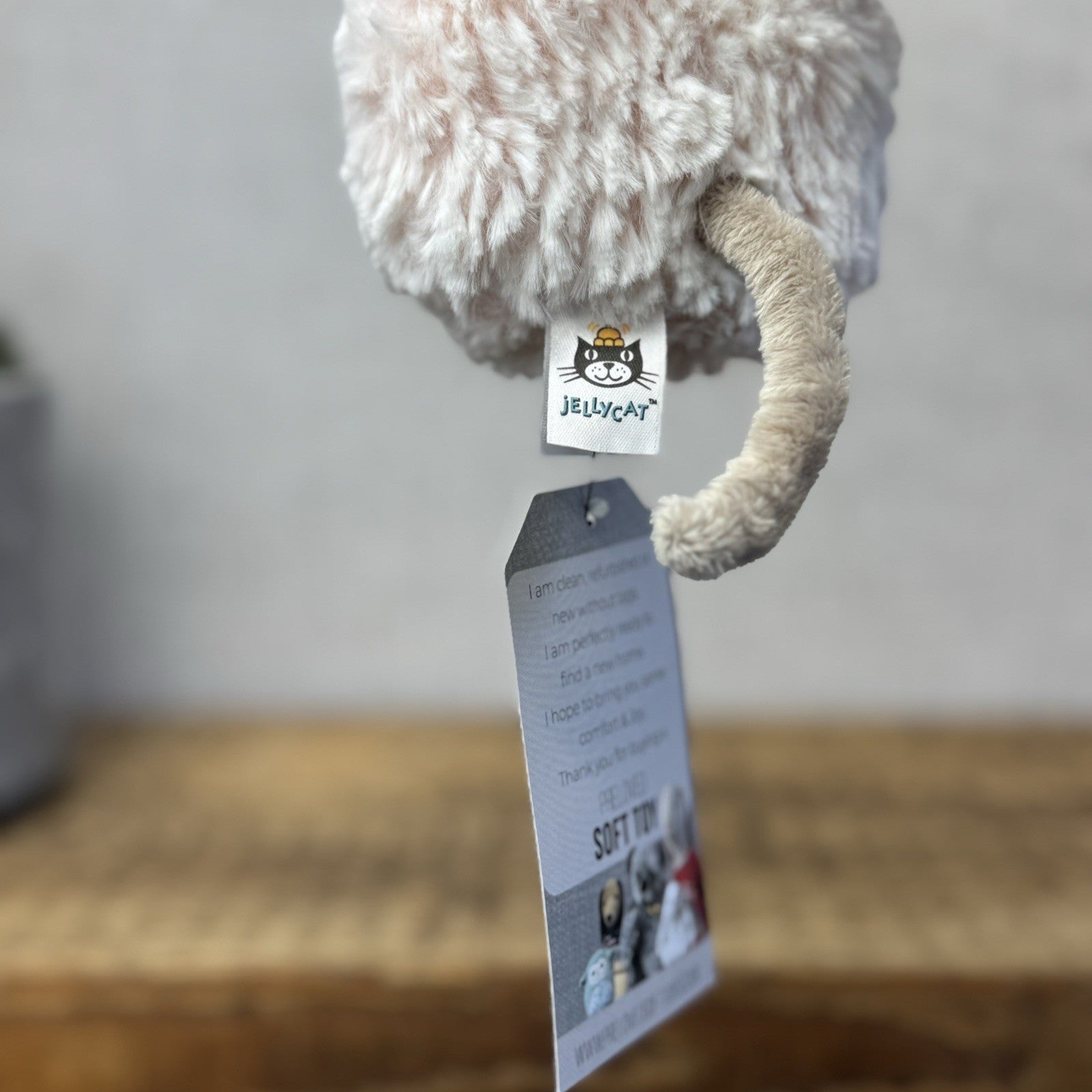 Jellycat Tiny Furball Piglet - Pink Pig Ball Vintage Mini Beanie Plush 4"