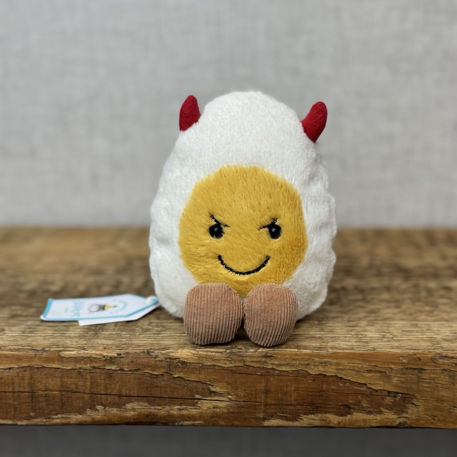 Jellycat Amuseable Devil Egg - Devilled Egg Retired Food Soft Beanie Mini 5"