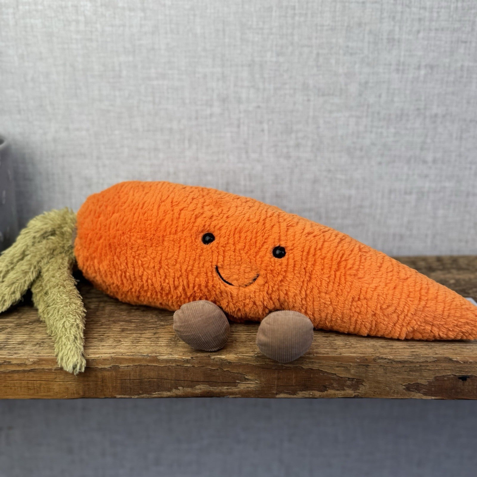 Jellycat Large Amuseable Carrot - Orange Fluffy Carrot Beanie Plush Retired 15"