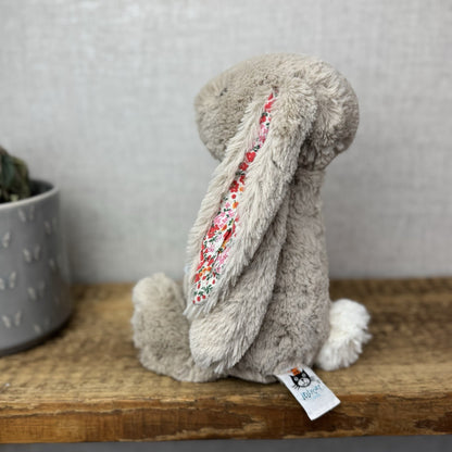 Jellycat Medium Bashful Beige Posy Blossom Bunny - Beige Bunny Floral 12”
