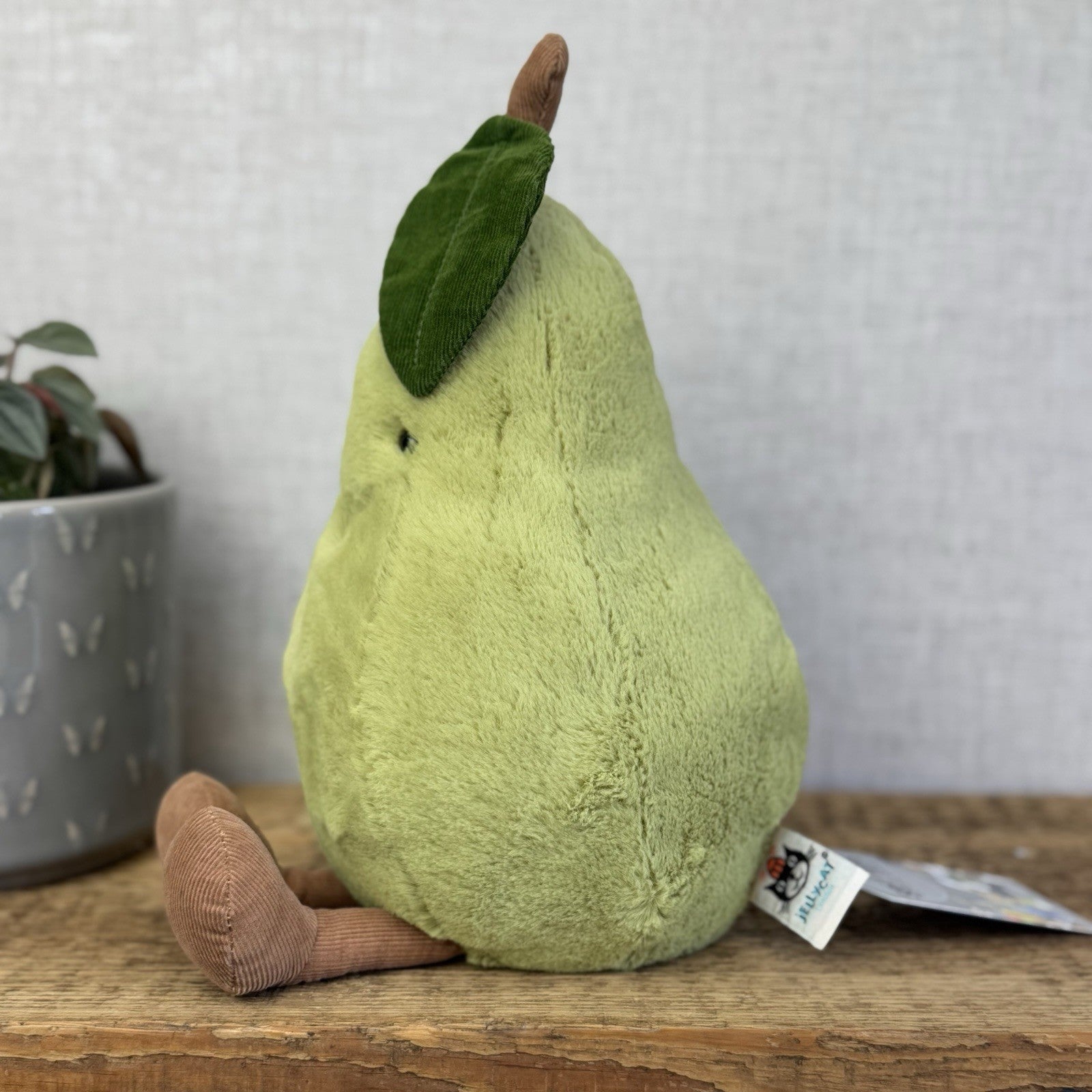 Jellycat Amuseable Pear - Large Pear Soft Toy Original Pear Soft Toy Beanie 12"