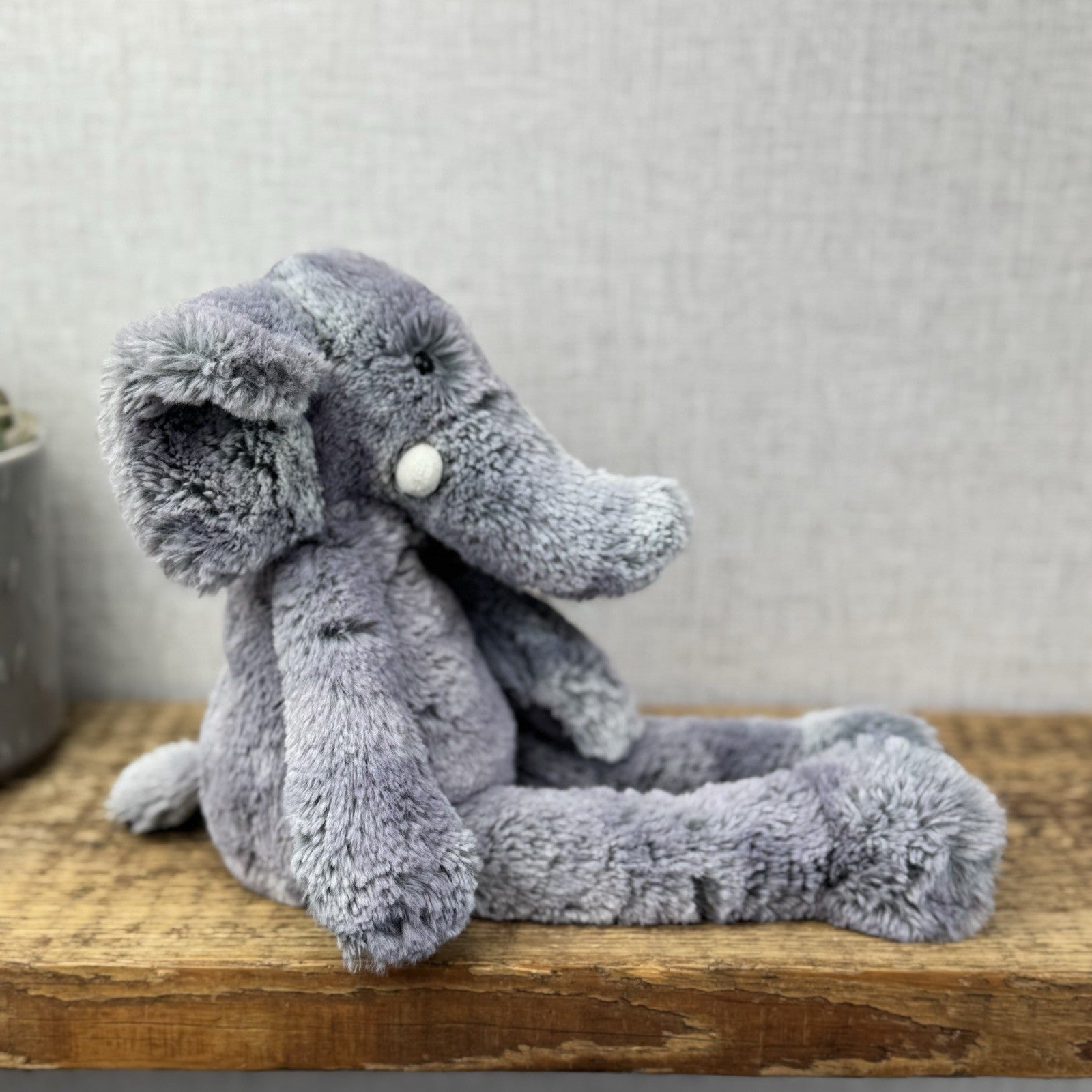 Jellycat Puddle Elephant - Blue/Grey Mix Elephant Super Soft Retired Medium 14"