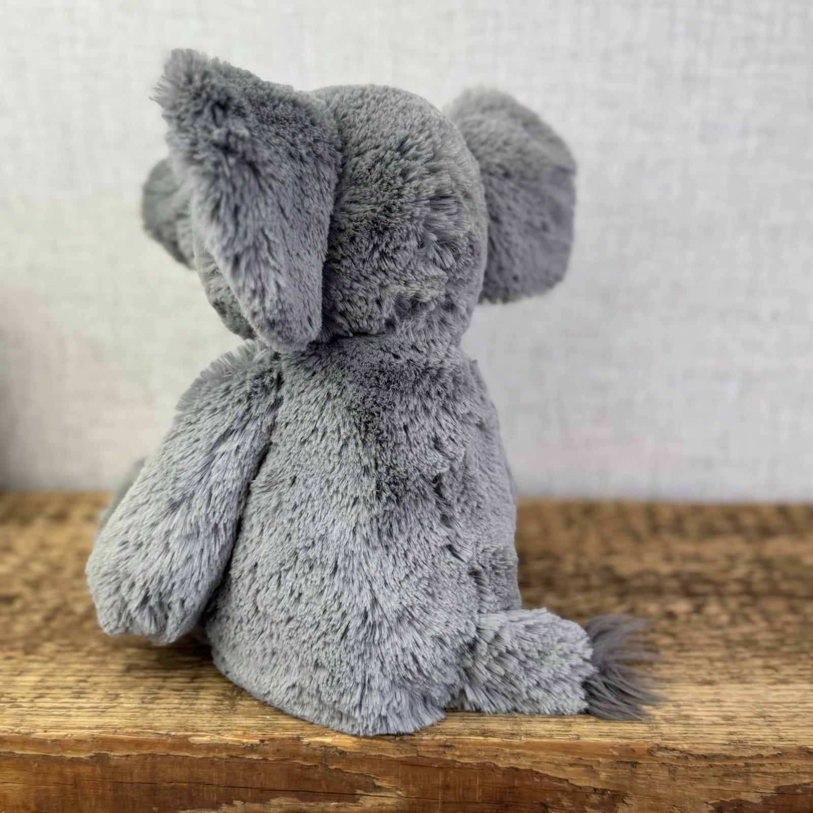 TY Ella Elephant Grey 2017 Soft Grey Plush - Medium Beanie Elephant Cute NWOT