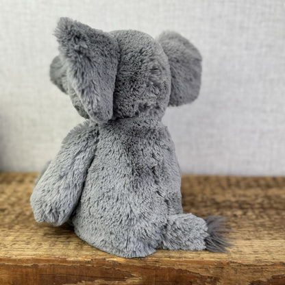 TY Ella Elephant Grey 2017 Soft Grey Plush - Medium Beanie Elephant Cute NWOT