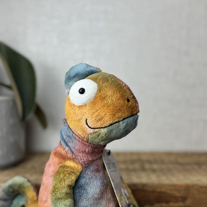 Jellycat Colin Chameleon - Jellycat Multicoloured Lizard Soft Toy - Medium 12"