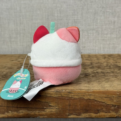 Squishmallow Micromallow With Tag - Roxy Pink Cat Mini Squish New 3"