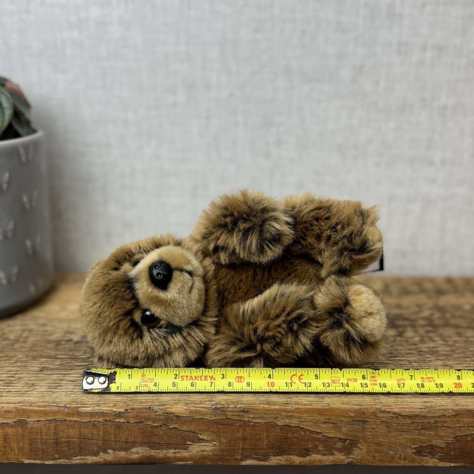 Living Nature Animal Soft Toy - Small Brown Bear Plush Eco Plush Toy New Tags 6"