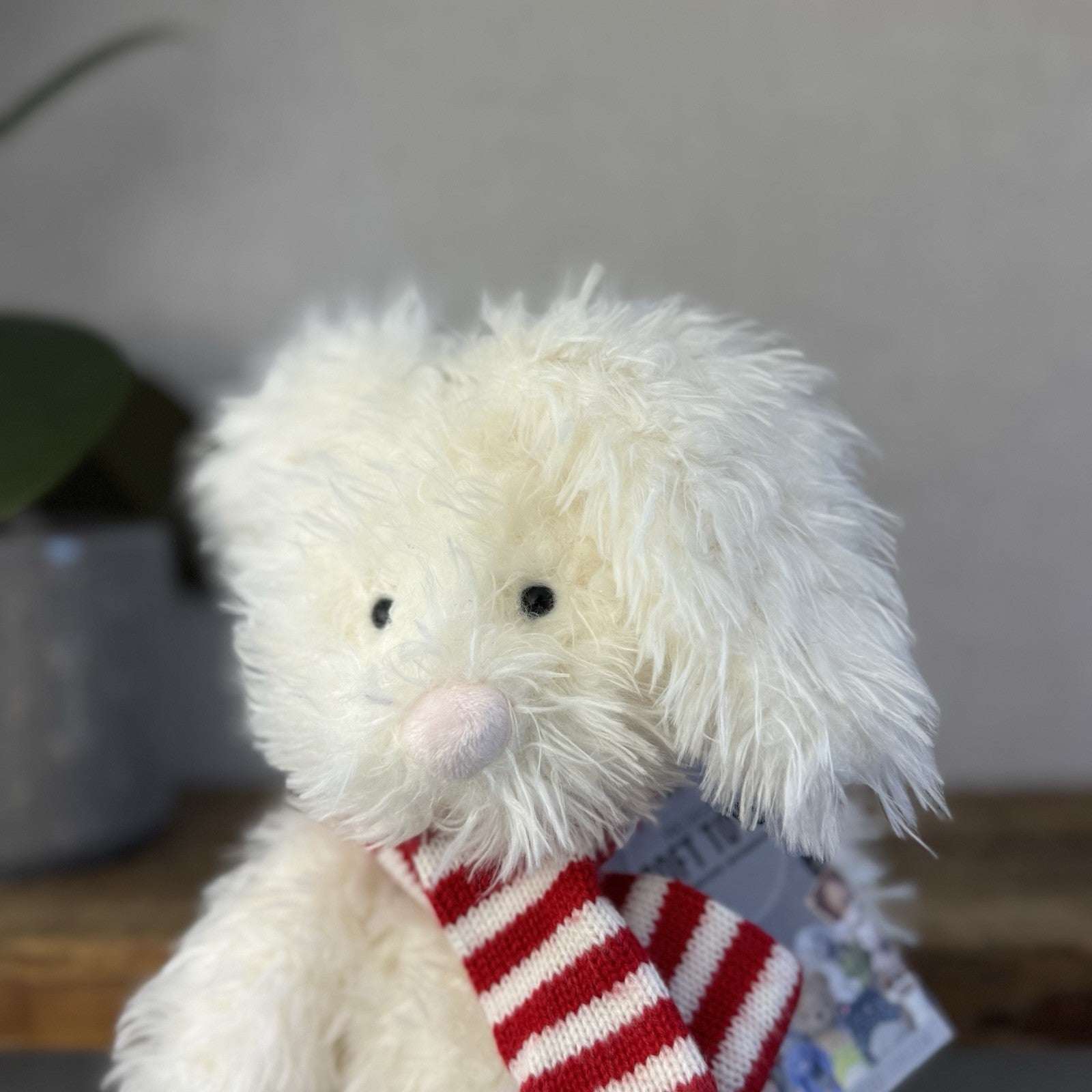 Laura Ashley Angora Bunny - Angora Bunny In Red Scarf - Jellycat Collaboration