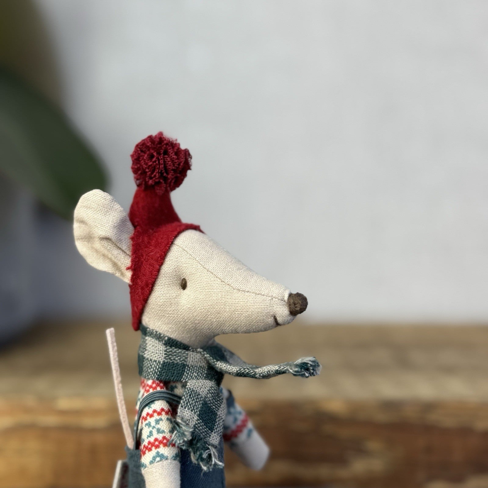 Maileg Big Brother Christmas Mouse - Mouse In Scarf And Red Hat Maileg World