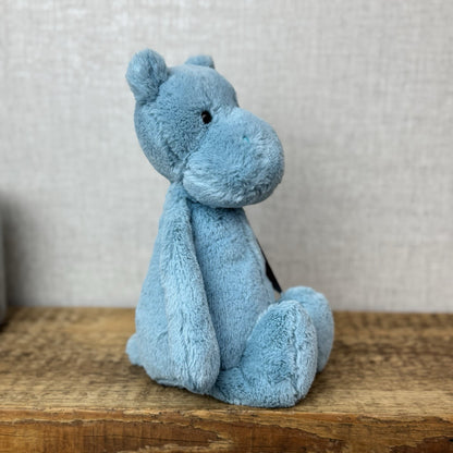 Jellycat Medium Bashful Hippo - Retired Blue/Aqua Colour Hippo Soft Toy 12"