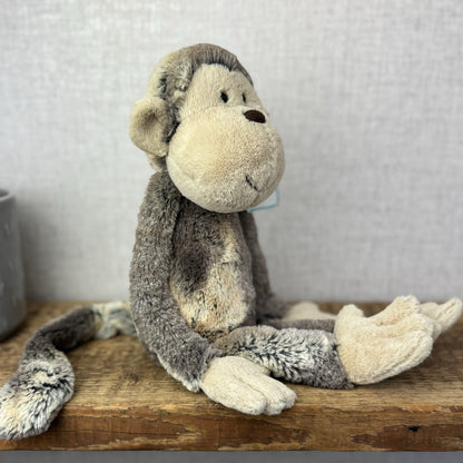 Jellycat Medium Mattie Monkey - Woodland Grey/Brown Mix Monkey With Tags 16"