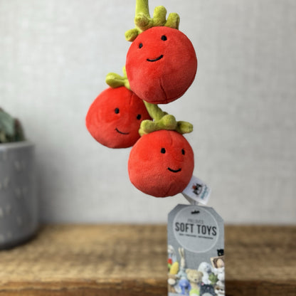 Jellycat Vivacious Tomato - Tomato On Vine Vegetable Soft Toy 8”