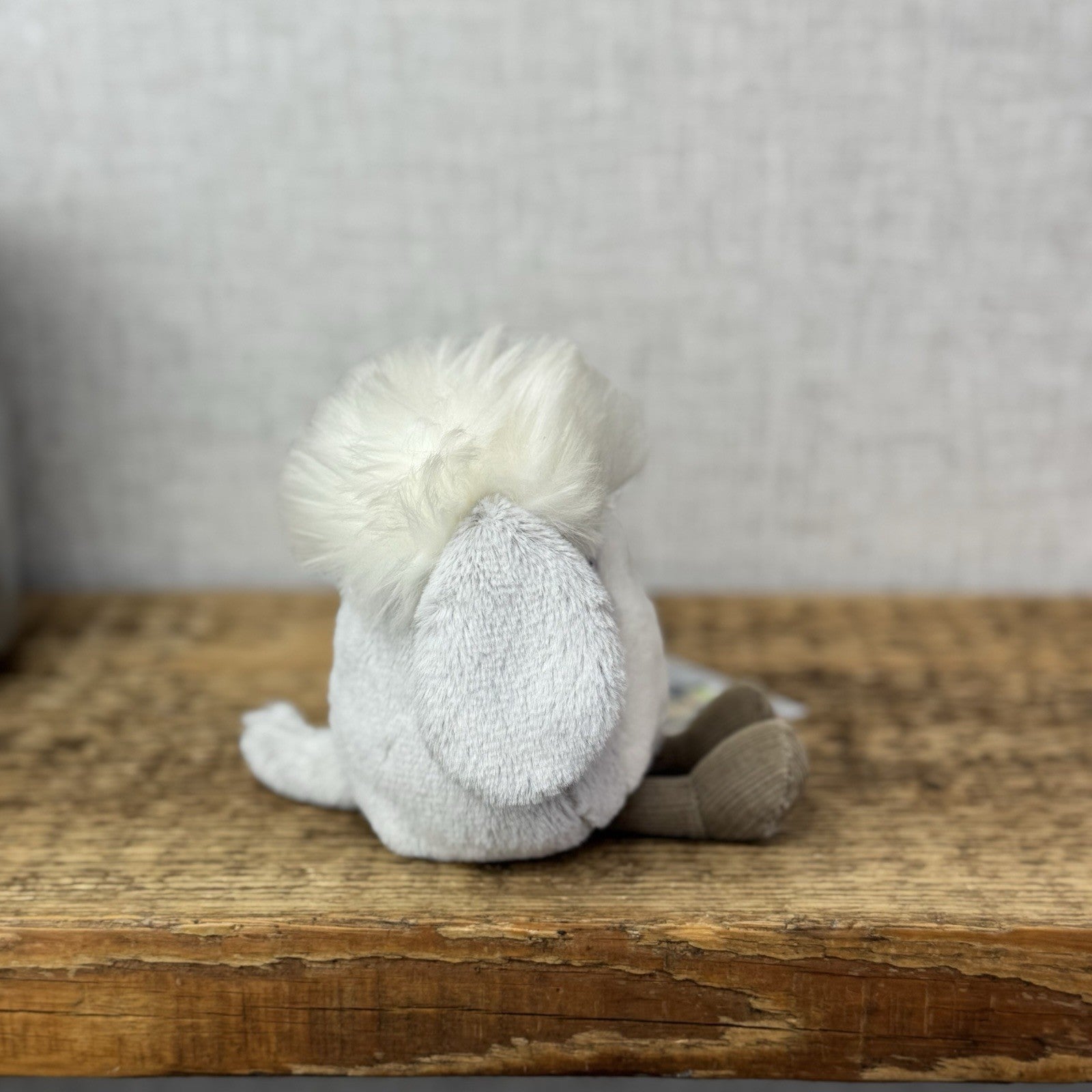 Jellycat Amuseabean Sheepdog  - Small Grey Beanie Dog Soft Toy Retired NWOT 5”