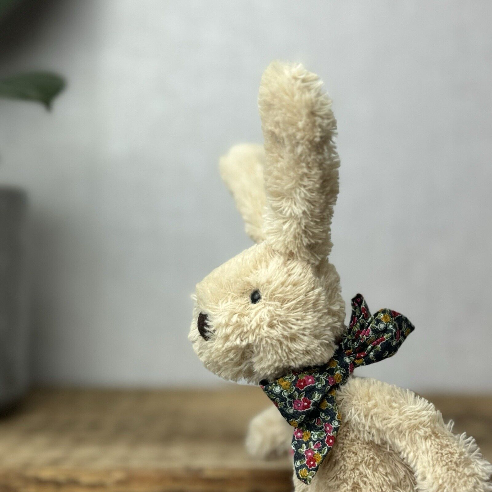 Jellycat Lost & Found Friends - Rufus Rabbit - Tiny Rabbit With Bow Rare 7"