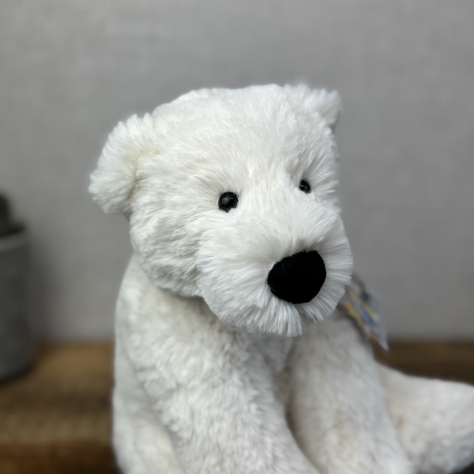 Jellycat Medium Perry Polar Bear - White Polar Bear Beanie Soft Toy 8” (#2)