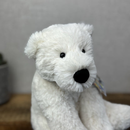 Jellycat Medium Perry Polar Bear - White Polar Bear Beanie Soft Toy 8” (#2)