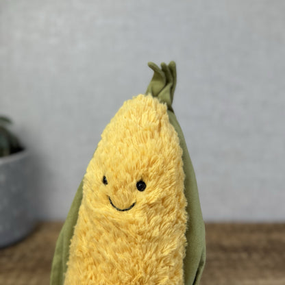 Jellycat Amuseable Corn On The Cob - Corn Cob With Legs Medium Retired Plush 12"