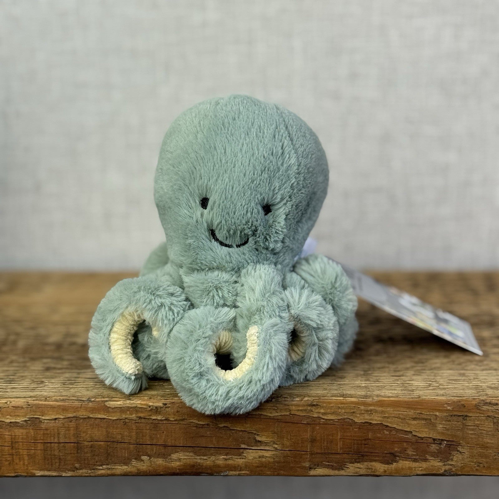 Jellycat Baby Odyssey Octopus - Mini Green Sea Creature Beanie Retired 5"