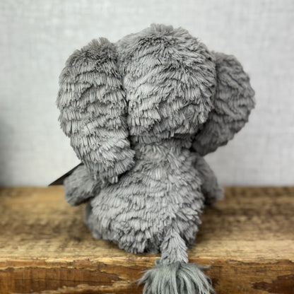 Jellycat Squishu Elephant - Small Grey Colour Textured Elephant Retired 10"
