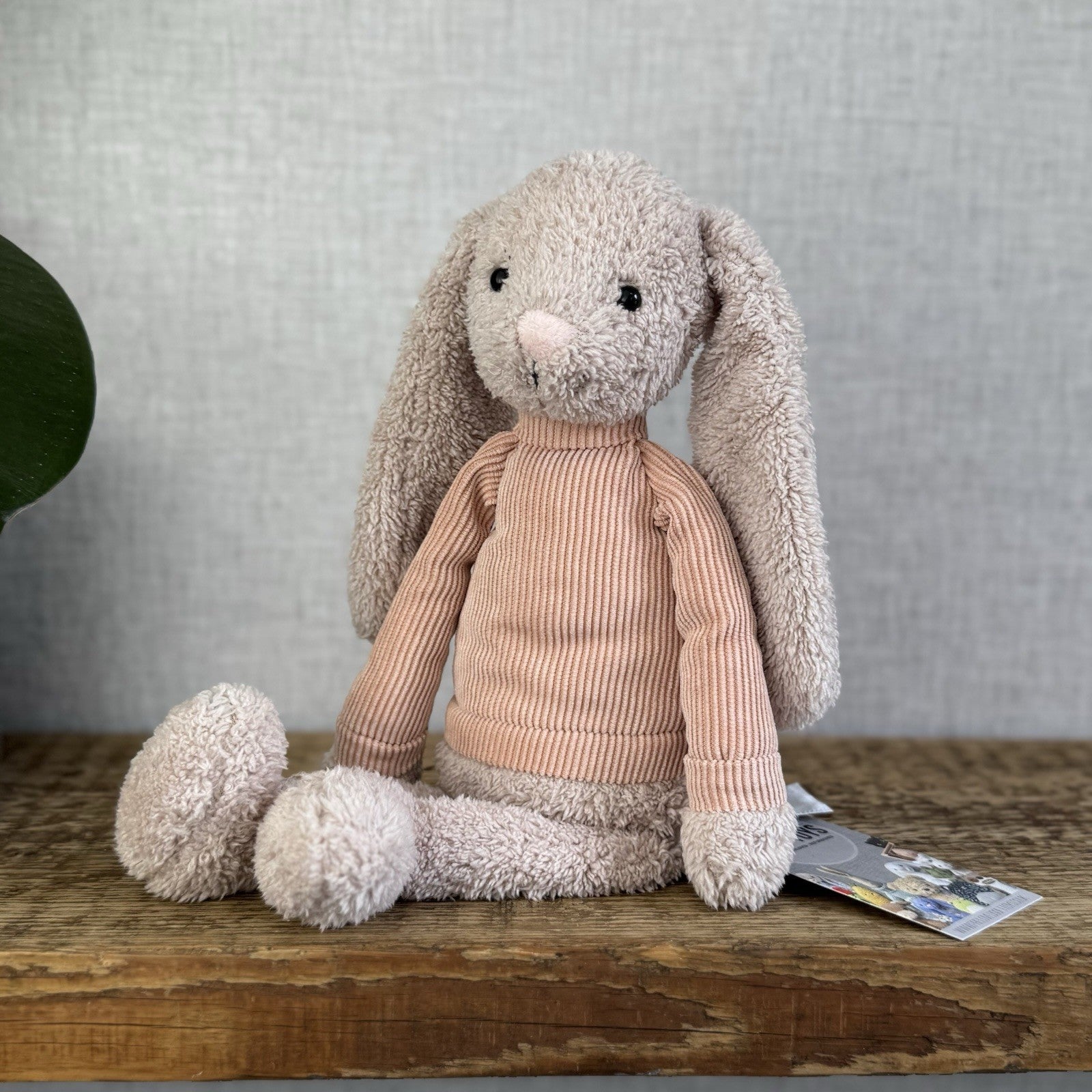 Jellycat Jumble Bunny - Cute Rabbit Plush In Pink Jumper Retired Rare Beanie 12”