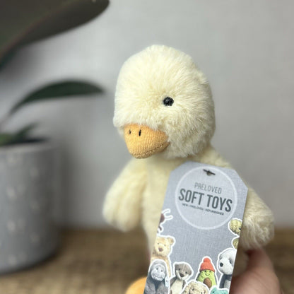 Jellycat Nibbles Chick - Small Fluffy Chick Soft Toy - Duckling Duck Jellycat 9"