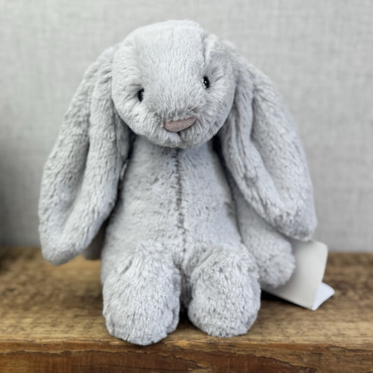 Jellycat The Little White Company Silver Bashful Bunny - New With Tags 12”