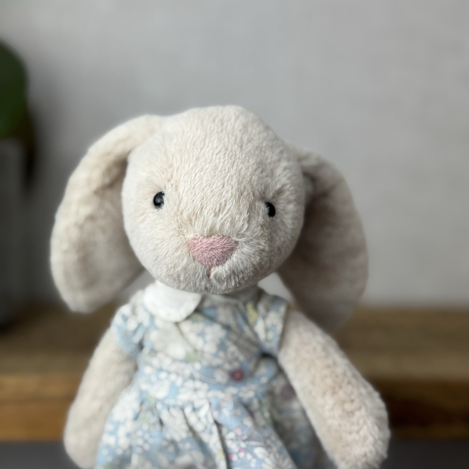 Jellycat Floral Lottie Bunny - Small Bunny In A Blue Dress Retired Rabbit 10”