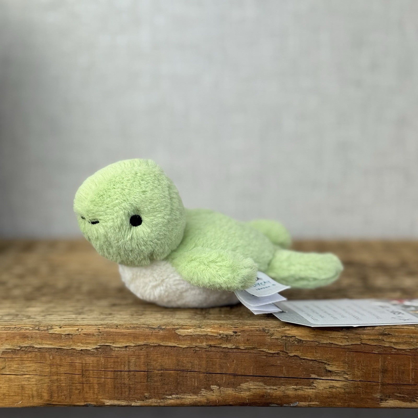 Jellycat Fluffy Turtle - Small Green Sea Turtle Soft Toy Beanie Sea 4” (#2)